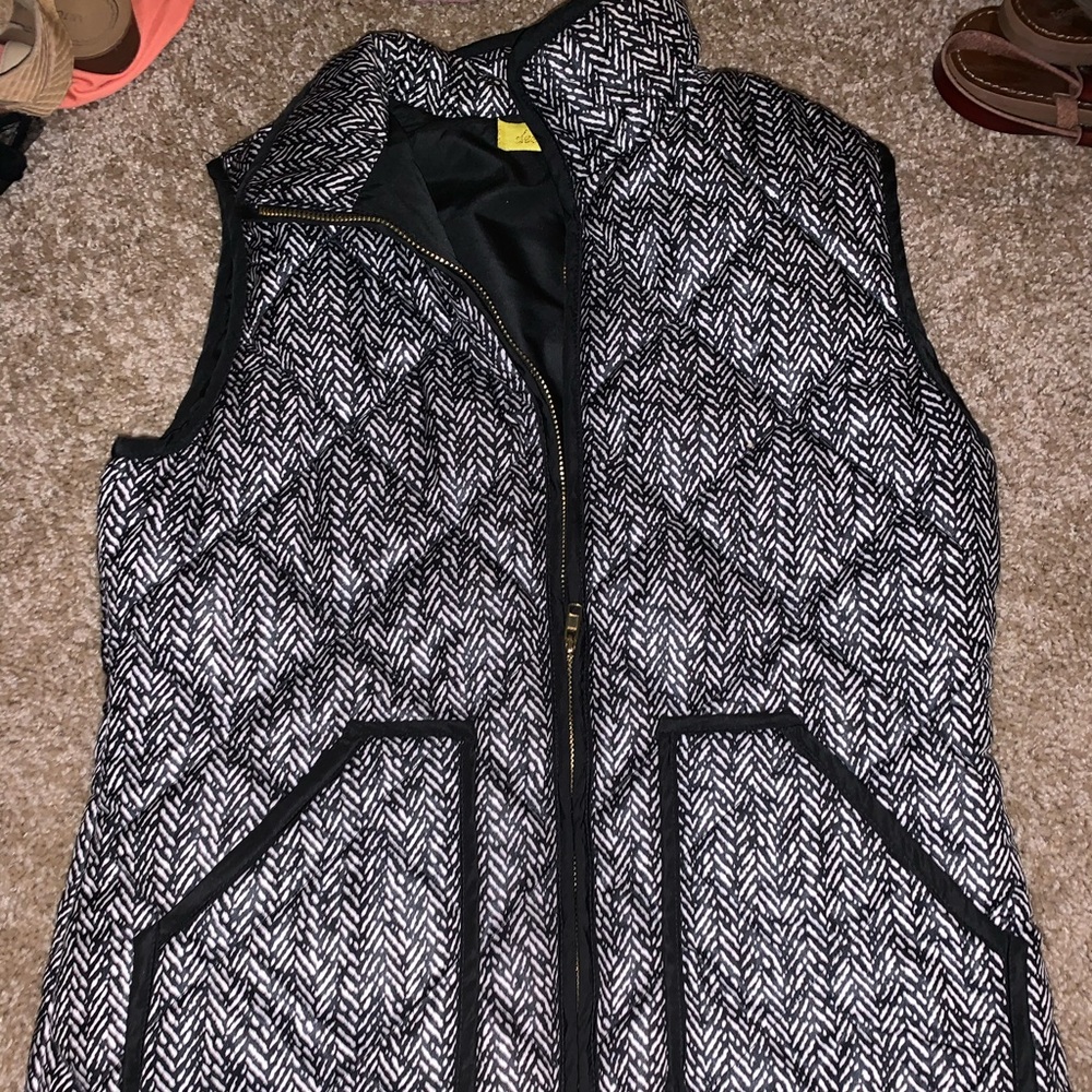 Black & White Puffer Vest